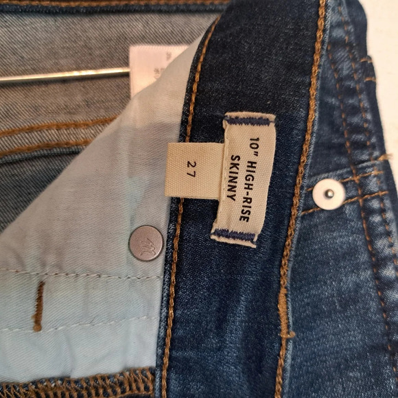 Madewell 10 Inch High Rise Ankle Skinny Jeans Raw Hem Women's, Size 27 - Picture 7 of 9